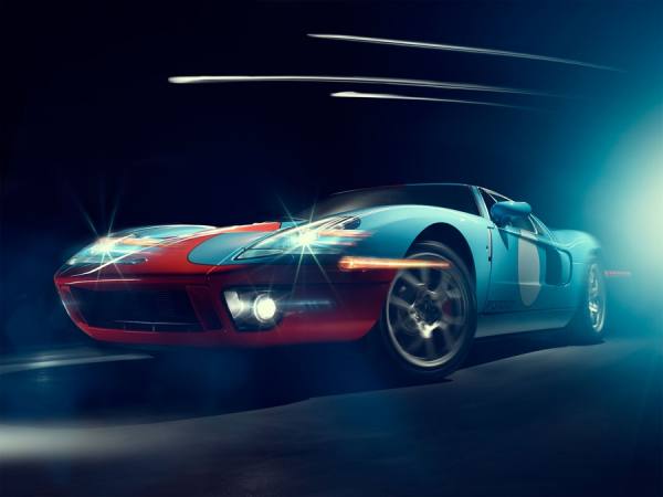 Photograph Trevor Pearson Ford Gt Front on One Eyeland